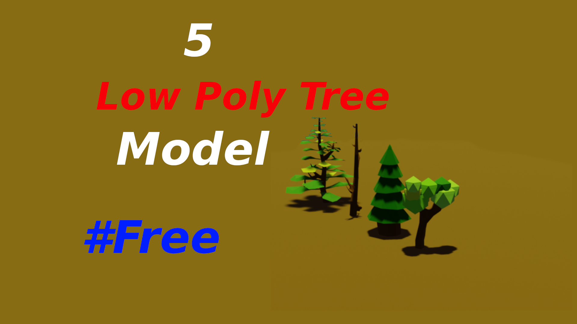 Released 5 Low Poly Tree Blender Models